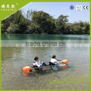 China glass bottom crystal Clear Transparent Kayak for 2 Person