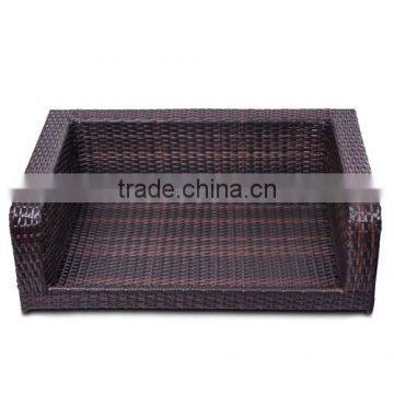 Sailing Outdoor Furniture Waterproof PE Wicker Outdoor Pet Bed - Coffee Bean Brown photo-3
