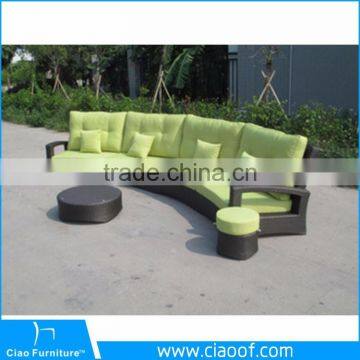 Modern Appearance Arched Rattan Outdoor Furniture Rattan Sofa Set photo-2