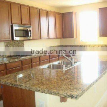 Yellow granite kitchen countertop