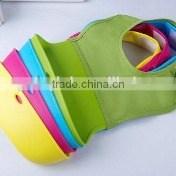Silicone Roll Up Bib With Comfort-Fit Fabric Neck photo-2
