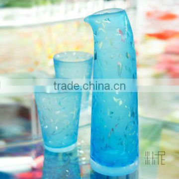 plastic blue cup