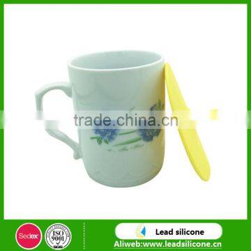 FDA LFGB Certification Cone-shape Silicone Cup Lid Silicone Cup Cover Coffee Cup Lid photo-2