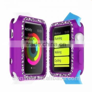 Wholesale Eco-friendly custom made TPU crystal rhinestone protective cases for watches