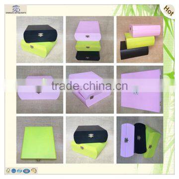 Small Colorful Round Corner Wooden Jewellery Packaging Box photo-6