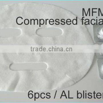 Wholesale 100% Rayon biodegradable Compressed Facial Mask Coin With Blister Sheet Package