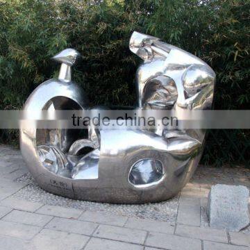 Modern Abstract Garden Sculpture Stainless Steel Statue Sculpture photo-6