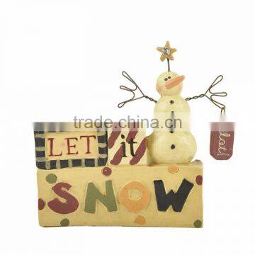 Custom Christmas Resin Small Snowman Figurine Wholesale photo-2