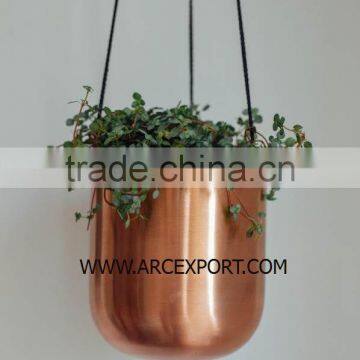 copper shiny high quality hanging planter