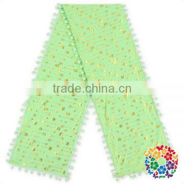 Cute Design Soft Christmas Deer Print Pom Pom Tassel Scarf for Kids photo-4