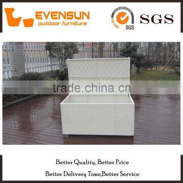 White And Grey Wicker Storage Box Rattan Furniture photo-5