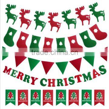 2017 wholesale indoor felt hang christmas decoration in stock