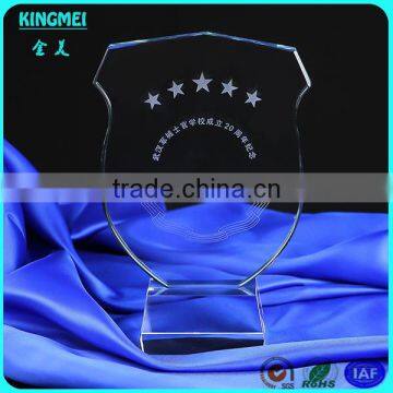 KM-ZP74 Hot! Personalization K9 Crystal Optical Glass With Coloured Glaze Engraving Glass Trophy photo-5