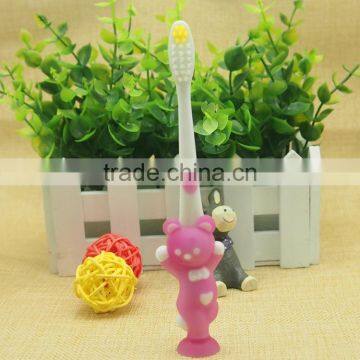 High Quality Nylon Bristle Rubber Handle Kid Toothbrush Bring Sucker photo-6