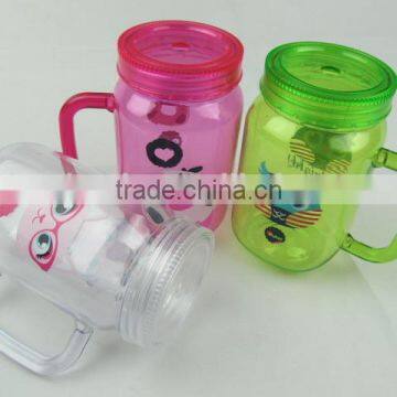 Hand Made Cheap Price 16OZ Single Layer Mason Jar With Handle photo-2