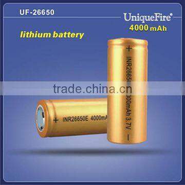 3.7V 26650 li-ion rechargeable battery with protect board