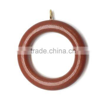 High Quality Wooden Curtain Rod Ring ID40mm/OD65mm Dark Brown Coated photo-3