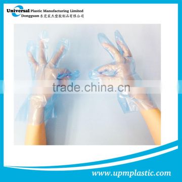 Disposable LDPE plastic gloves gauntlet for food processing