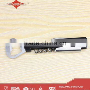 Custom Metal Novelty Wine Corkscrew Stainless Steel Bottle Opener With Knife photo-4