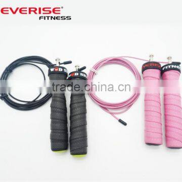 Anti Slip Hanldes Adjustable Steel Cable Jump Rope -speed Jump Rope With Metal Ball Bearing for Crossfit photo-3
