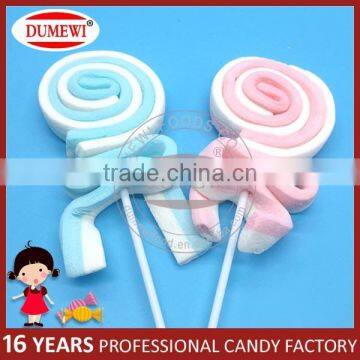 Long Marshmallow Belt Candy Twist Marshmallow Lollipop