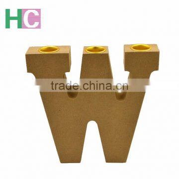 2017 high quality mdf wood candle holder in custom