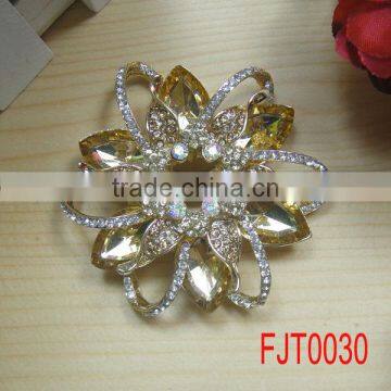 FJT0030 metal shoes buckles colorful rhinestone for women shoes