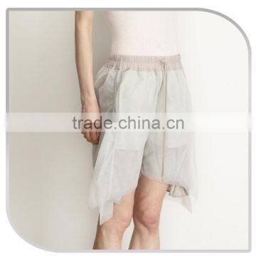 Thin Chiffon Fabric Special Design UK High Street Ladies Shorts photo-5