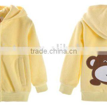 2016 Cute Animals Pattern 100% Polyester 360g Polar Fleece Kids Coat for Girls photo-3