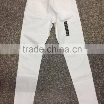 GZY White ColorThin Ladies Jeans Top Design For Europe Stock 2017 photo-2