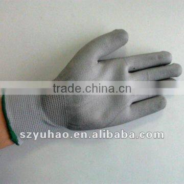 PU Coated ESD 13 Guage Nylon Gloves