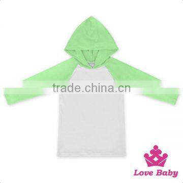 Latest Casual Hooded Shirts Designs For Baby Girl Children Light Purple Raglan Sleeve Cotton Shirts Fashionable Shirts For Girls photo-3