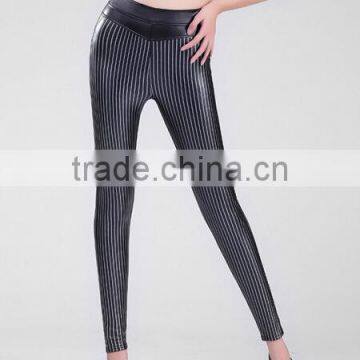 EY0063L Wholesale Leather Stretch Pants Sexy Woman Elastic PU Legging photo-5