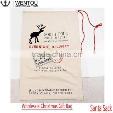 Christmas Santa Gift Bag With Red Drawstring photo-5