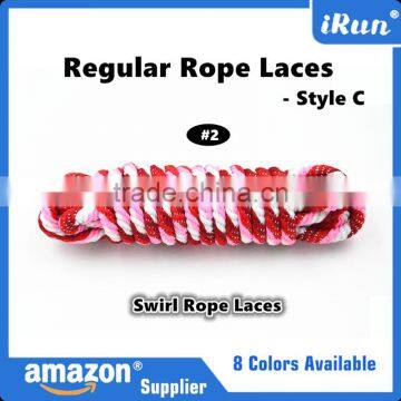 Red Cheap Custom Rope Round Swirl Hiking Shoelaces for Mountaineering Boots - Amazon eBay Supplier