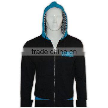 2016 Outdoor Zip up Wholesale Plain Black High Quality Men Hoodies photo-2