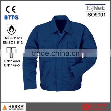 Customize safety wear men flame resistant jacket FR jacket EN11612 Anti-static EN1149