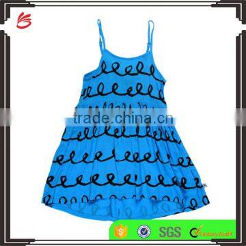 2017 OEM Latest Cotton Frock Design Dresses for 1-5 Year Baby Little Girls Summer Dresses
