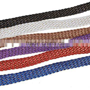 Royal Blue Wide Leather Cord Braiding Jewelry PU Rope photo-2
