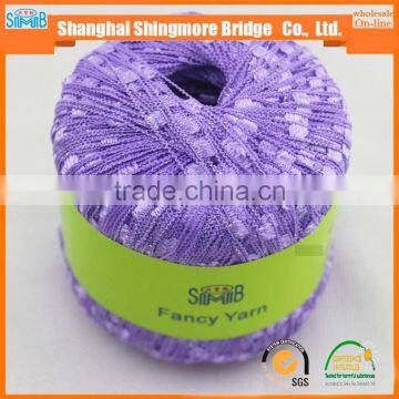 China Knitting Yarn Supplier Cheap Wholesale Oeko-tex Standard Quality Matallic Ladder Yarn Knitting Scarf Yarn photo-5