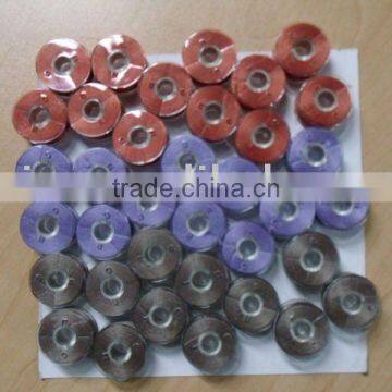 Different plastic side prewound bobbin thread