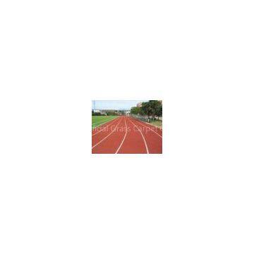9000 Dtex Landscaping Artificial Grass 25mm, Red Sports Synthetic Turf Gauge 3/8