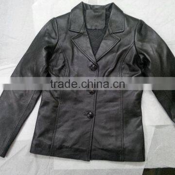 Custom Made High Quality Women Leather Jacket in Lambskin photo-3