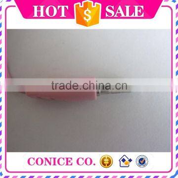 2015 Hottest Sale Waterproof Pink Silicone Plastic Plug in Ear Earbuds Magic Stereo HIFI Handsfree Wired Earphones With Mic photo-2