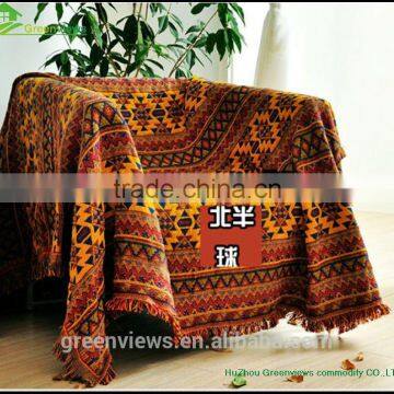 Thick cotton coarse thread blanket cover blanket carpet sofa towel National Custom embroidered Blanket