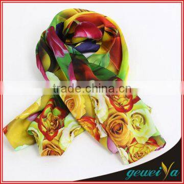 No MOQ Digital Printed 100% Twill Silk Scarf