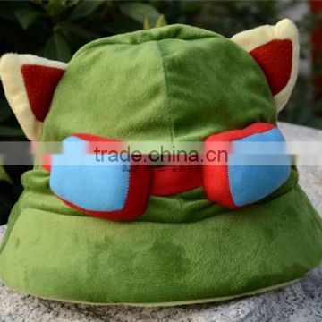 Hot games League of Legends Teemo hat Teemo plush hat LOL cosplay hat