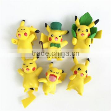 2016 Top selling Pokemon go action figure toy 6pcs Pokemon Pikachu figure toy Pokemon figure toy