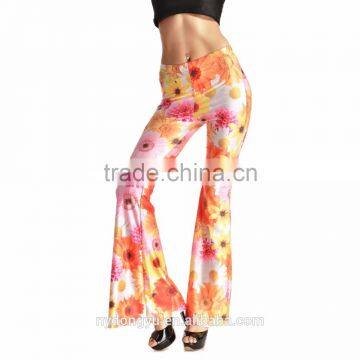 yellow daisy Plus size bell bottom pants/ morning xg new design flares/ fwide legging flare trousers