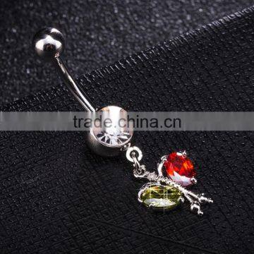 Shamballa Wholesale Body Jewelry Bell Button Piercing Navel Belly Ring Yiwu